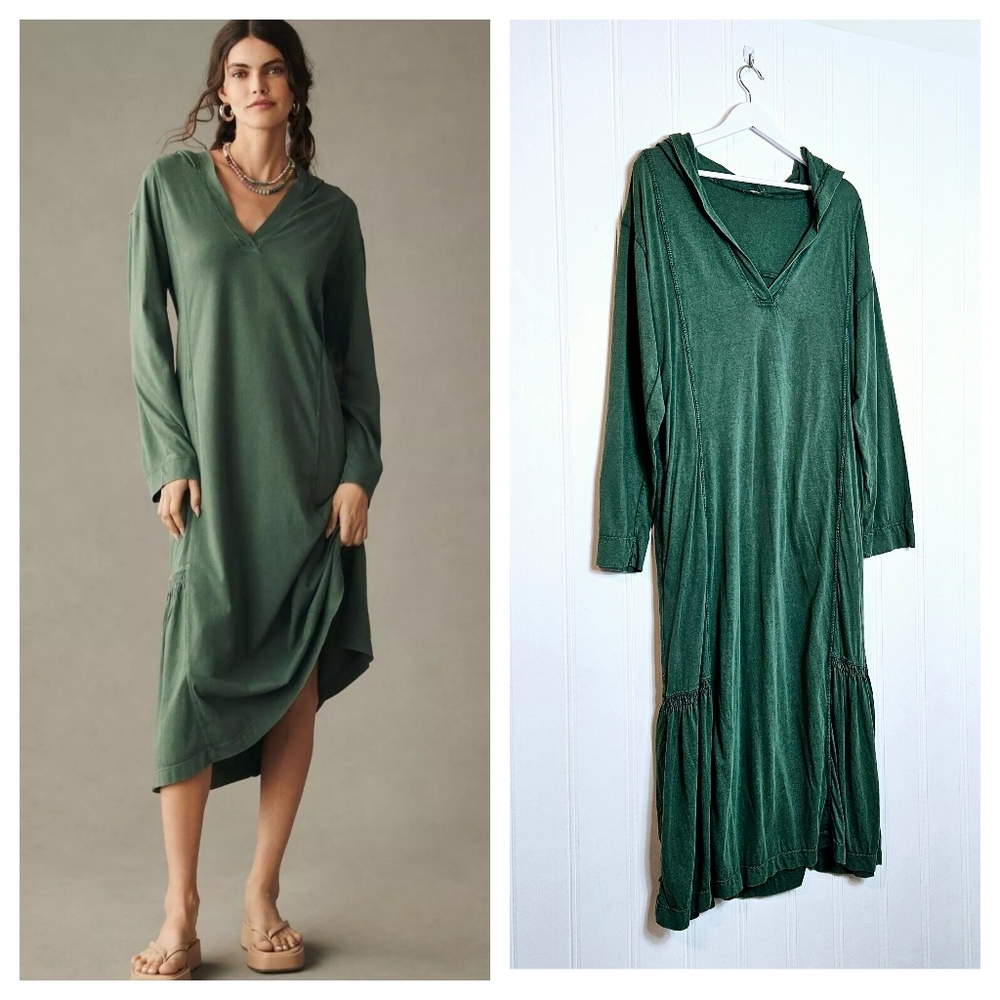 Anthropologie Green Midi Dress